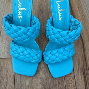 Lulu's Vibrant Blue Braided Sandals